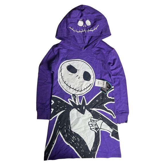 NWT Nightmare Before Christmas Halloween Hoodie Dress with Long Sleeves Size M - Picture 1 of 8